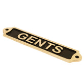 Gents Brass Door plates | Toilet sign 22x5 cm Black finish